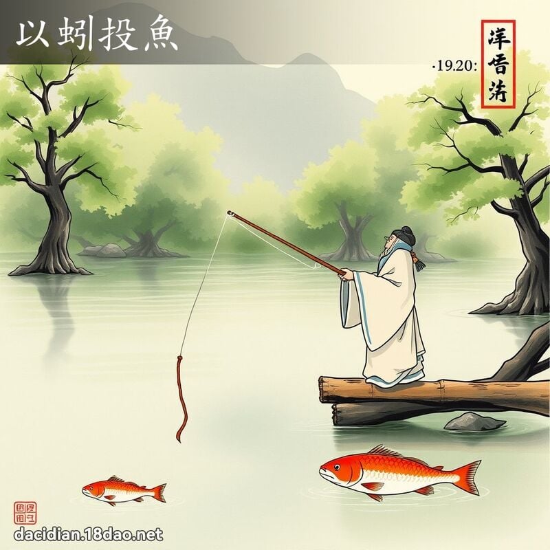 以蚓投鱼 配图