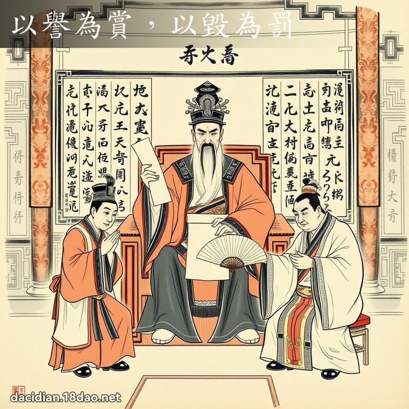 以誉为赏,以毁为罚 配图