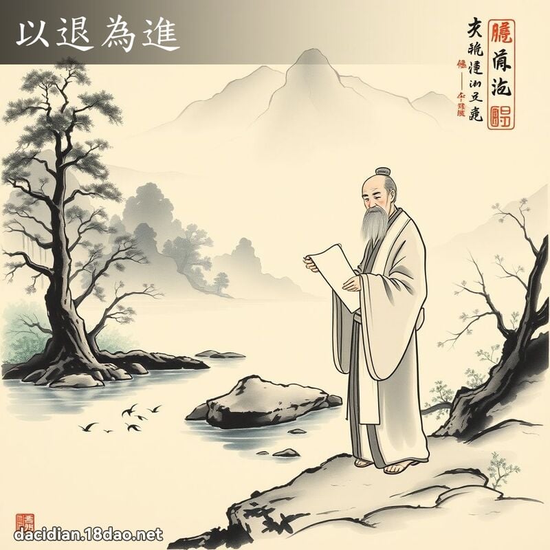 以退为进 配图