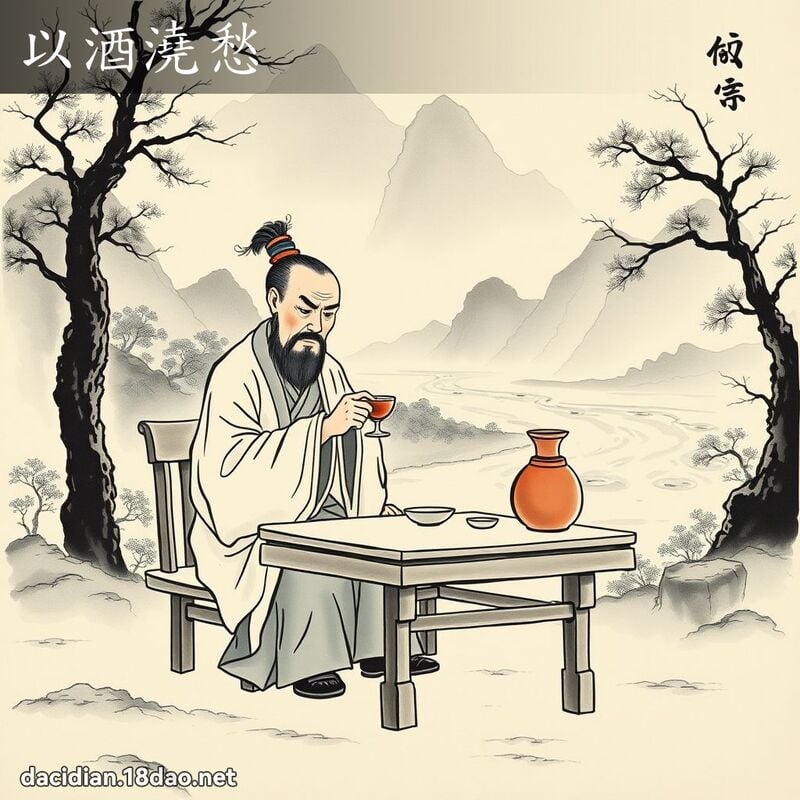 以酒浇愁 配图