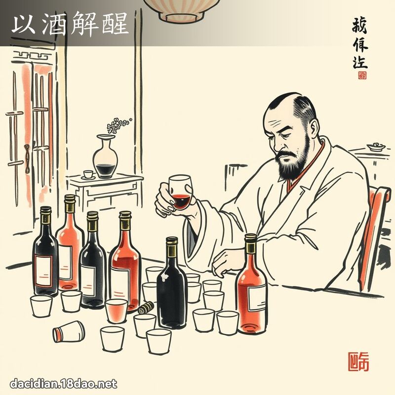 以酒解醒 配图