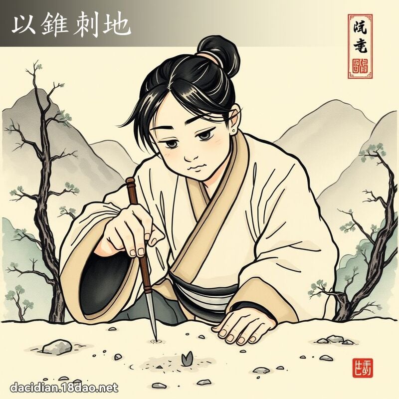 以锥刺地 配图