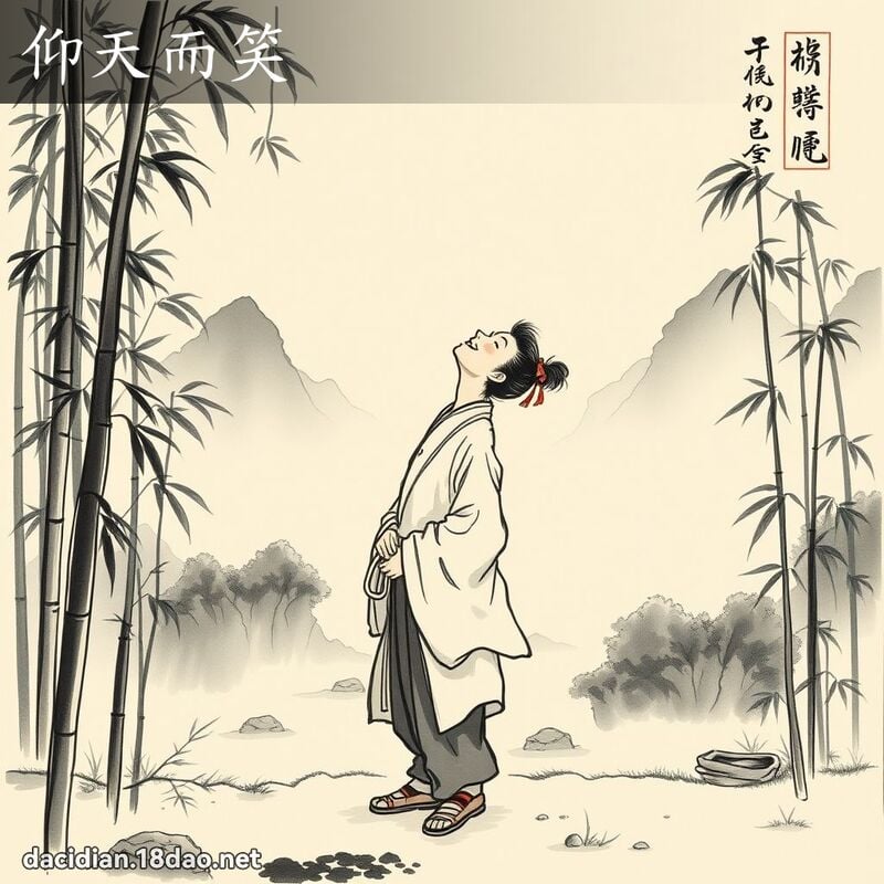 仰天而笑 配图
