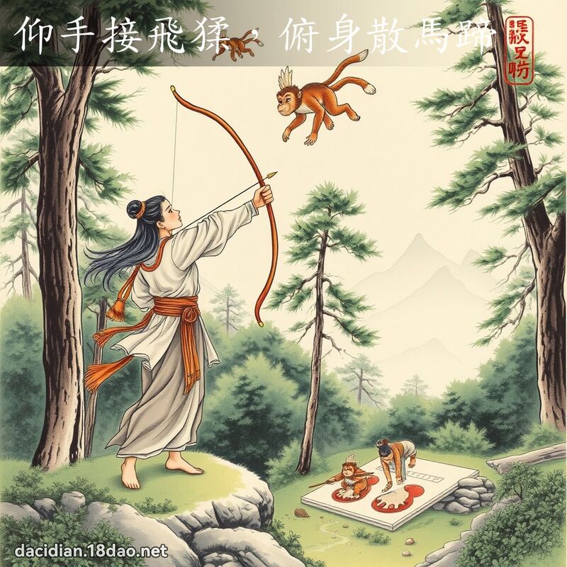 仰手接飞猱,俯身散马蹄 配图