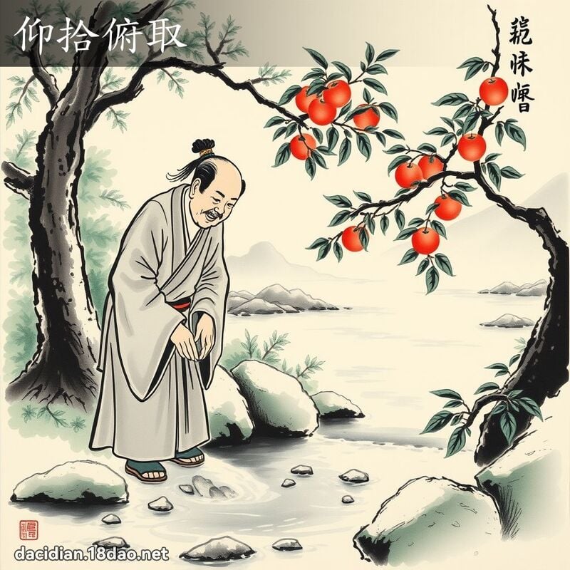 仰拾俯取 配图