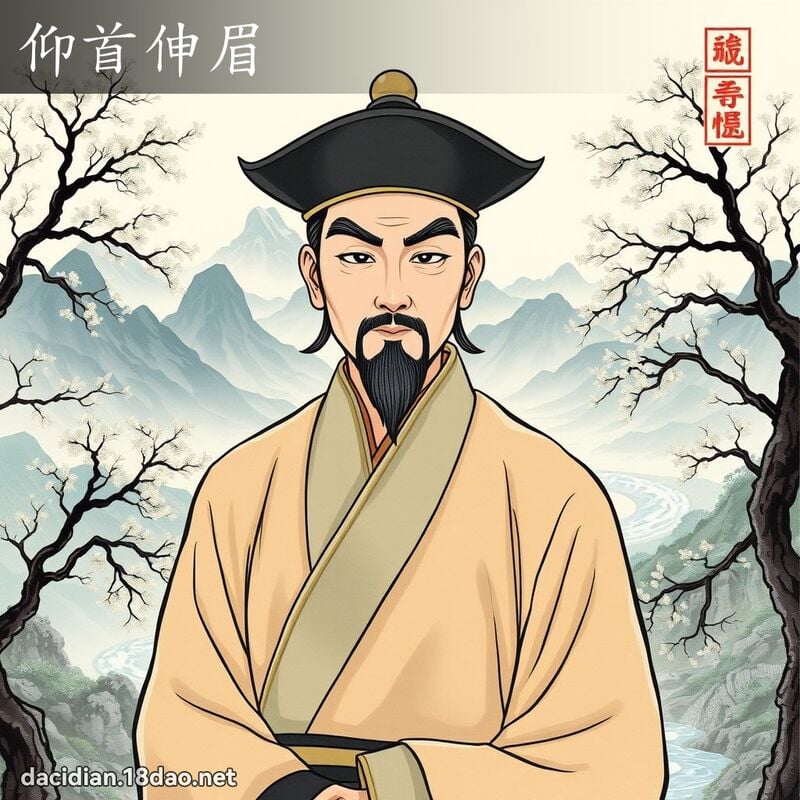 仰首伸眉 配图