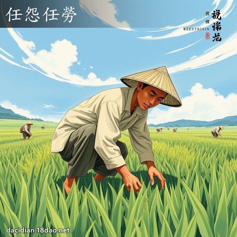 任怨任勞 配图