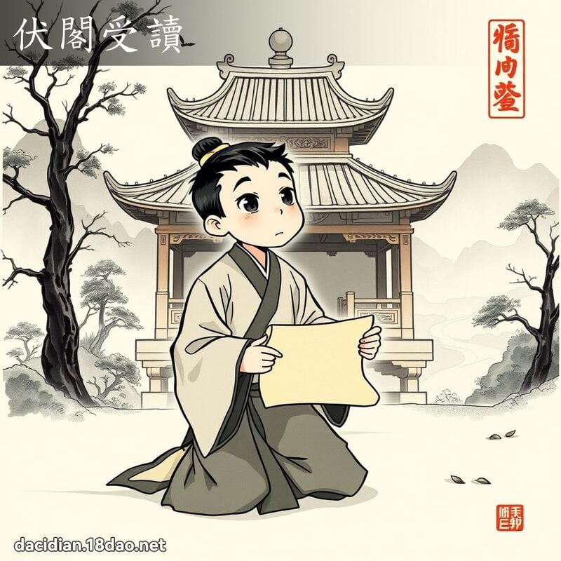 伏閣受讀 配图