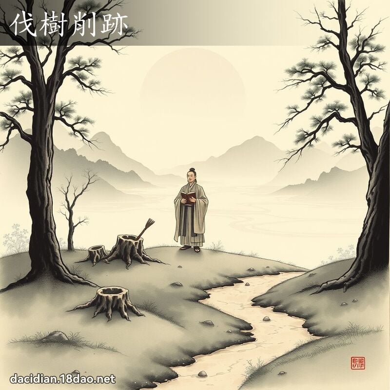 伐樹削跡 配图