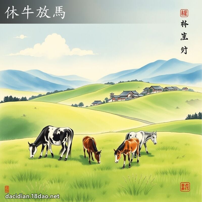 休牛放馬 配图