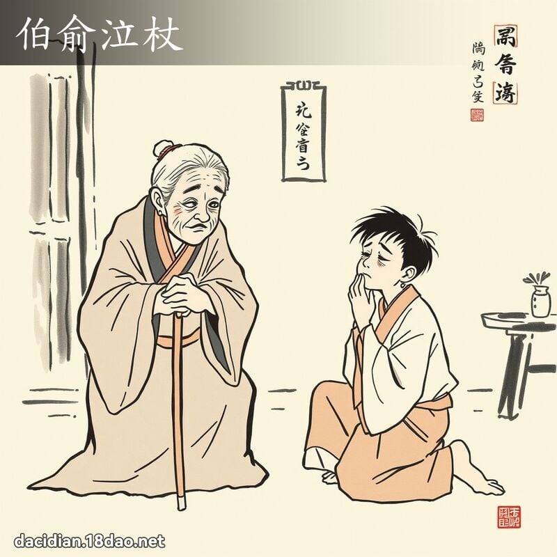 伯俞泣杖 配图