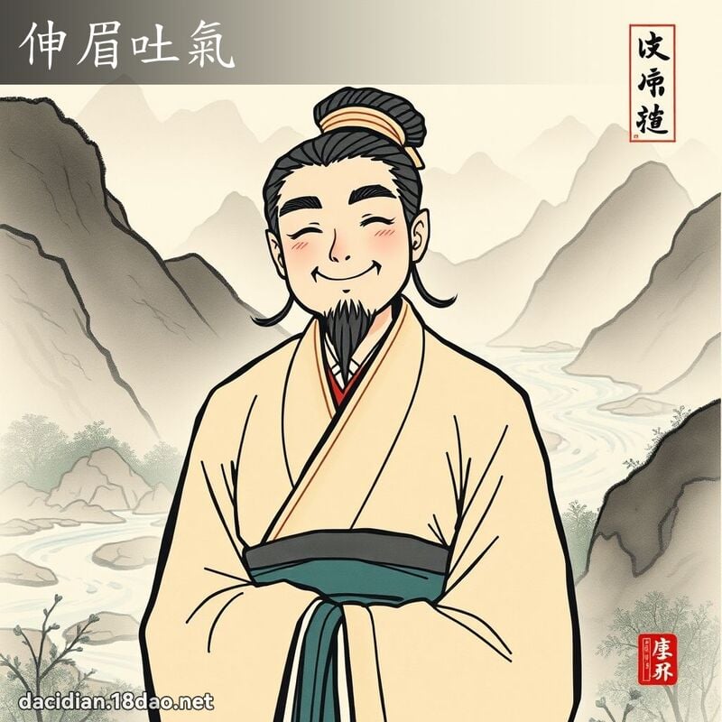 伸眉吐气 配图