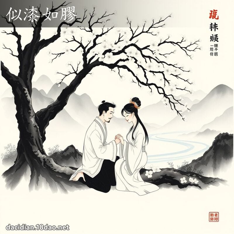 似漆如胶 配图