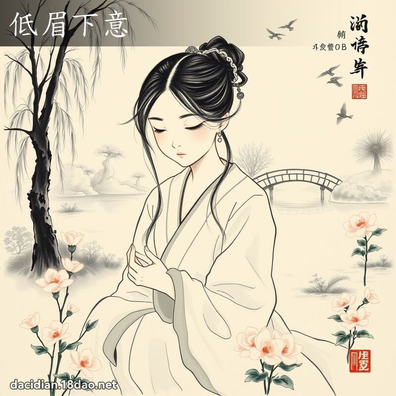 低眉下意 配图