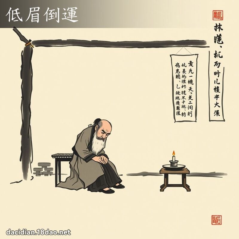 低眉倒运 配图