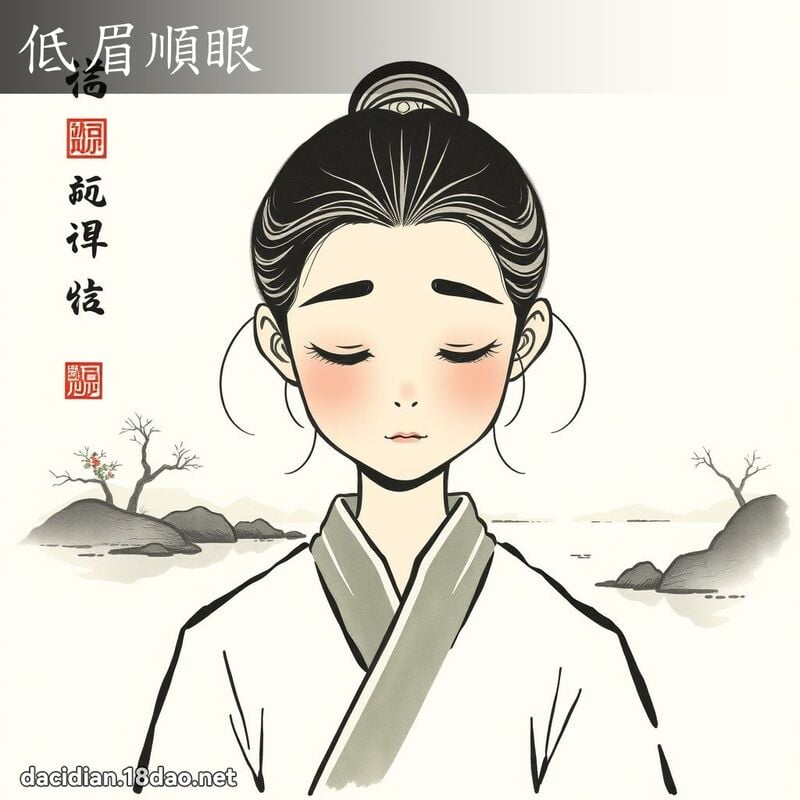 低眉顺眼 配图