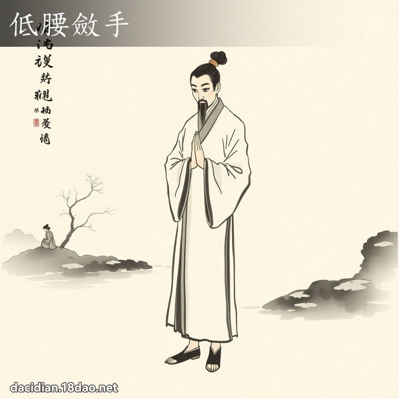 低腰敛手 配图