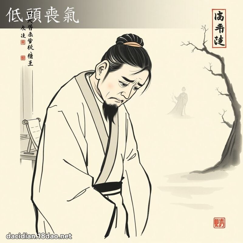 低头丧气 配图