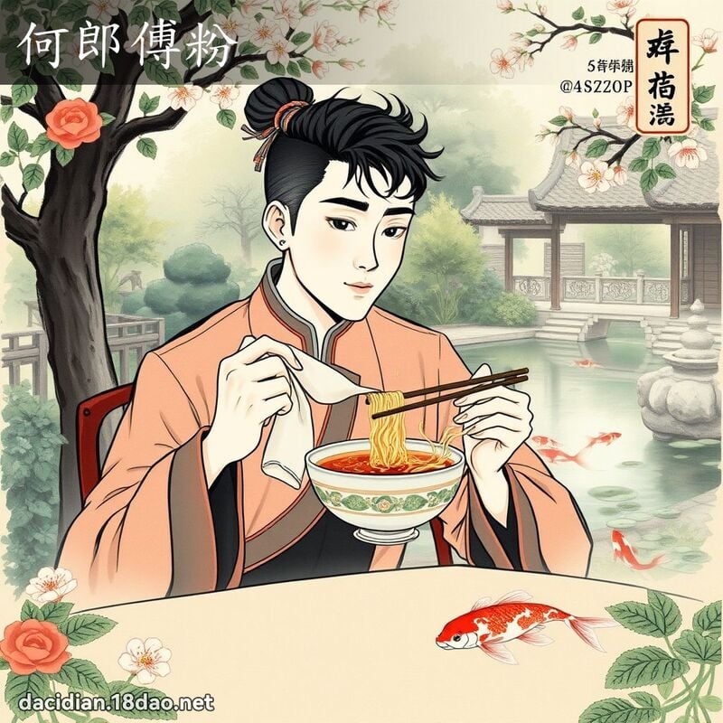 何郎傅粉 配图