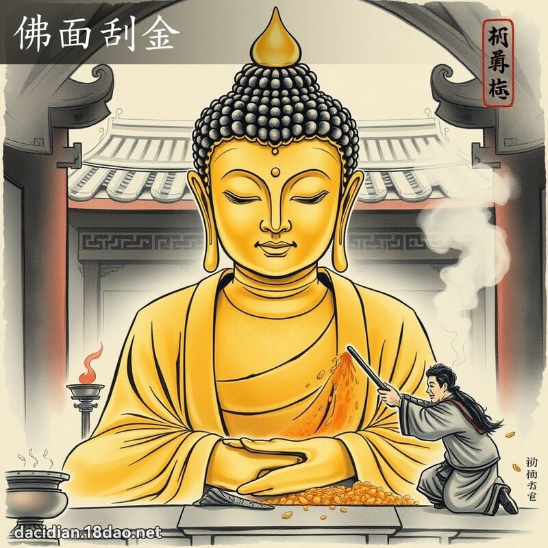 佛面刮金 配图