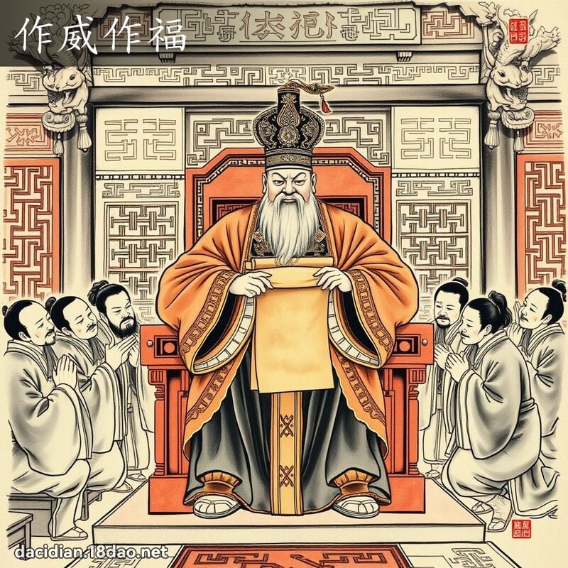 作威作福 配图