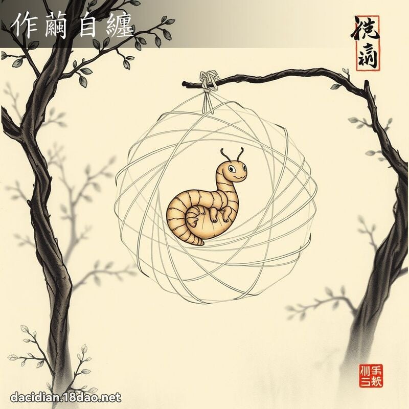 作繭自纏 配图