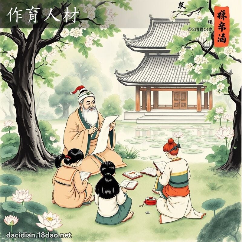 作育人材 配图