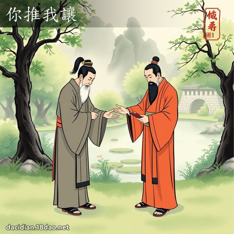 你推我讓 配图