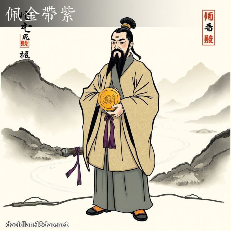 佩金帶紫 配图