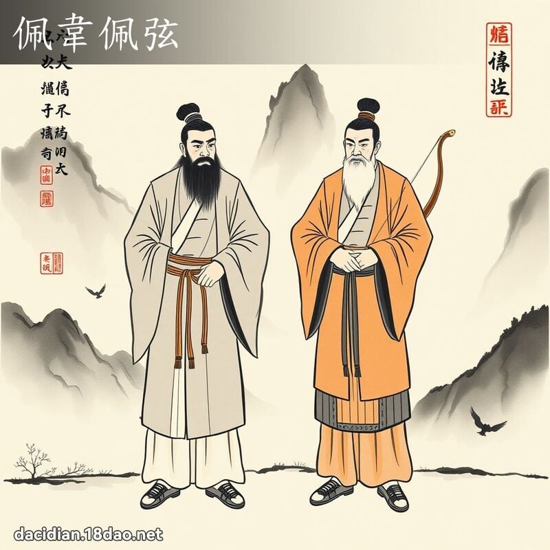 佩韋佩弦 配图