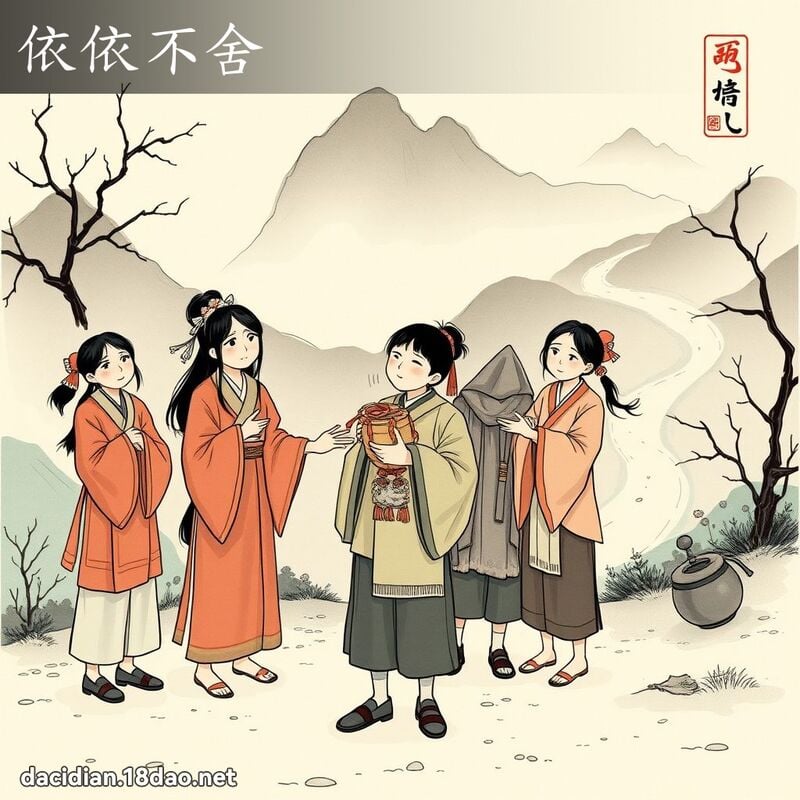 依依不舍 配图