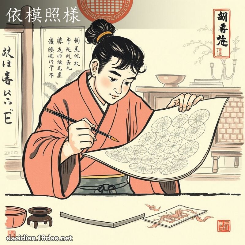 依模照样 配图