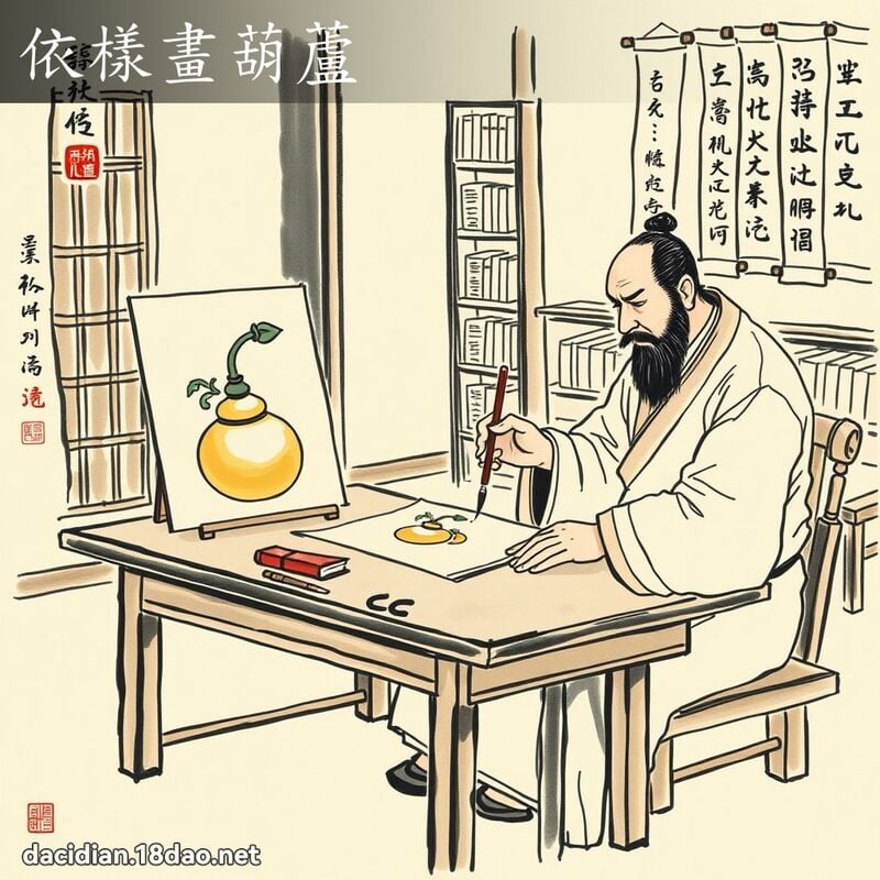 依样画葫芦 配图