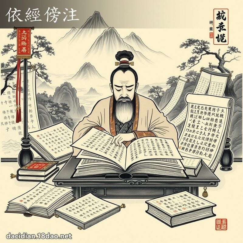依经傍注 配图