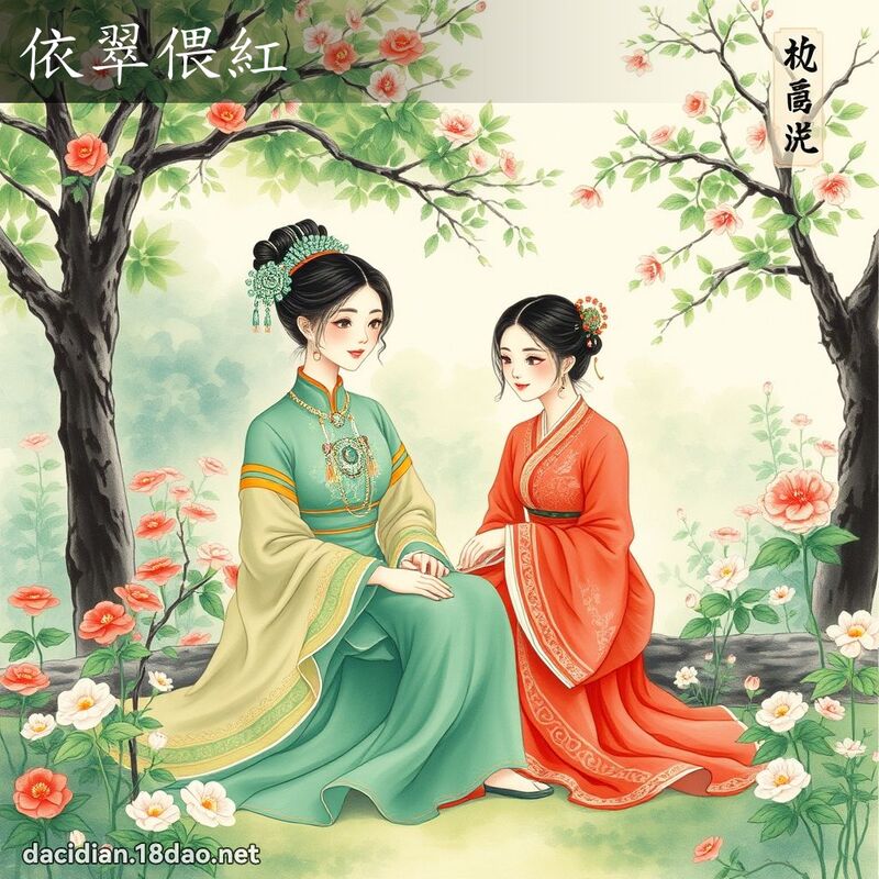 依翠偎红 配图