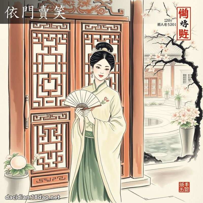 依门卖笑 配图