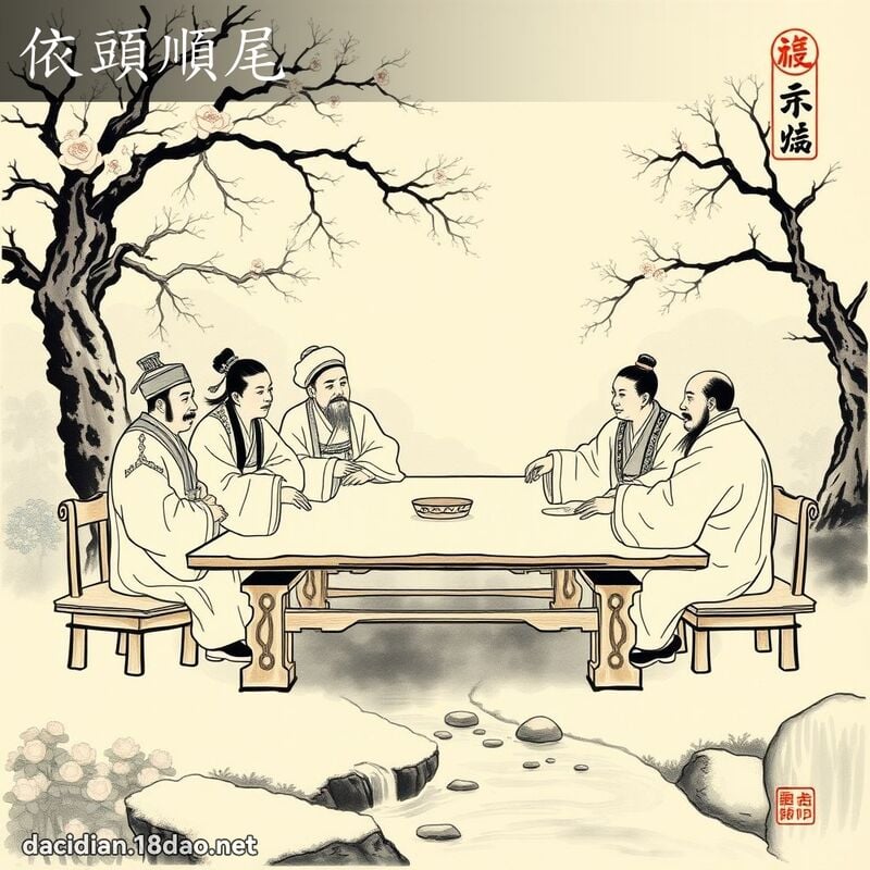 依头顺尾 配图