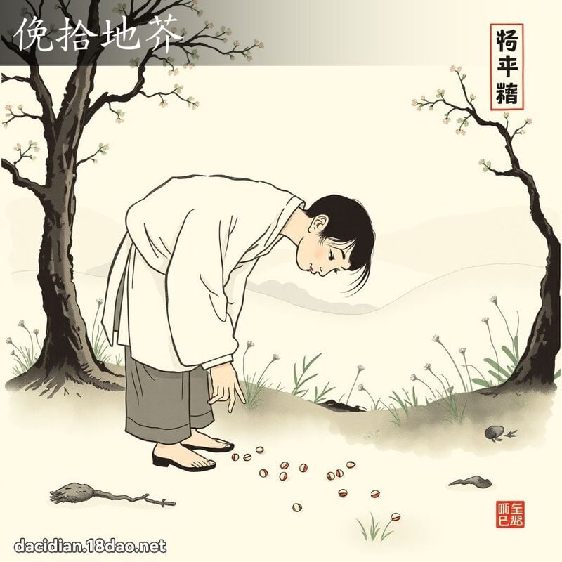 俛拾地芥 配图