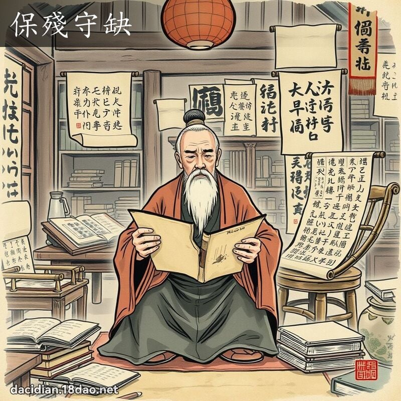 保残守缺 配图
