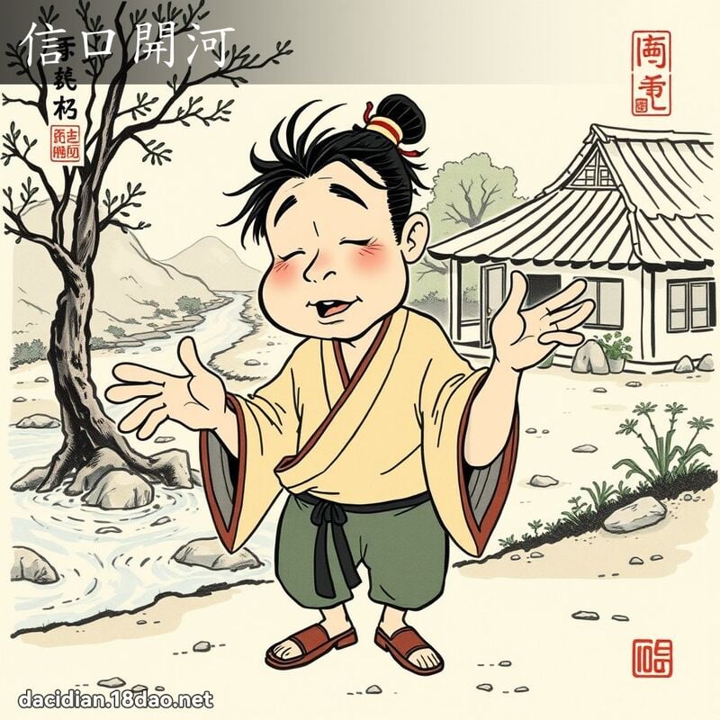 信口开河 配图