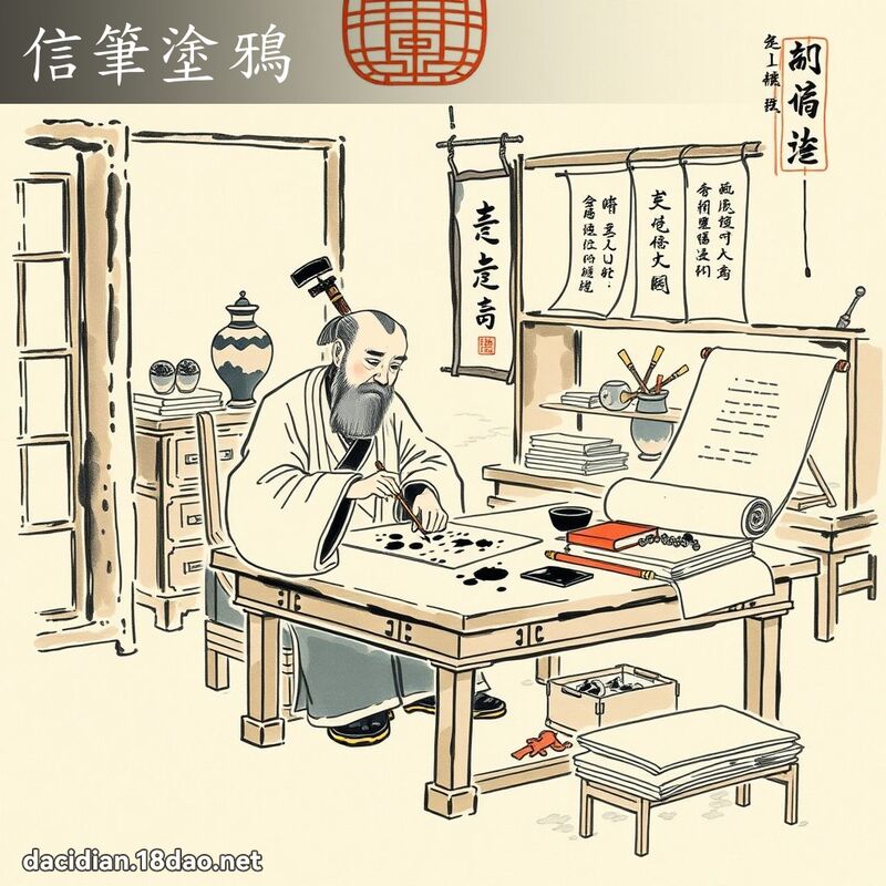 信笔涂鸦 - 中华成语配图
