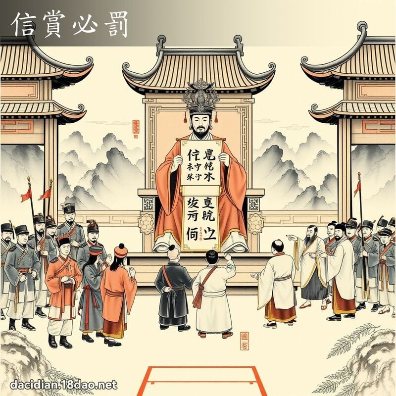 信賞必罰 - 中華成語配圖