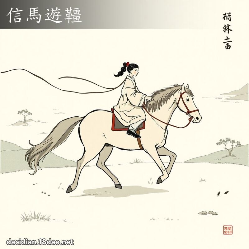 信马游韁 - 中华成语配图