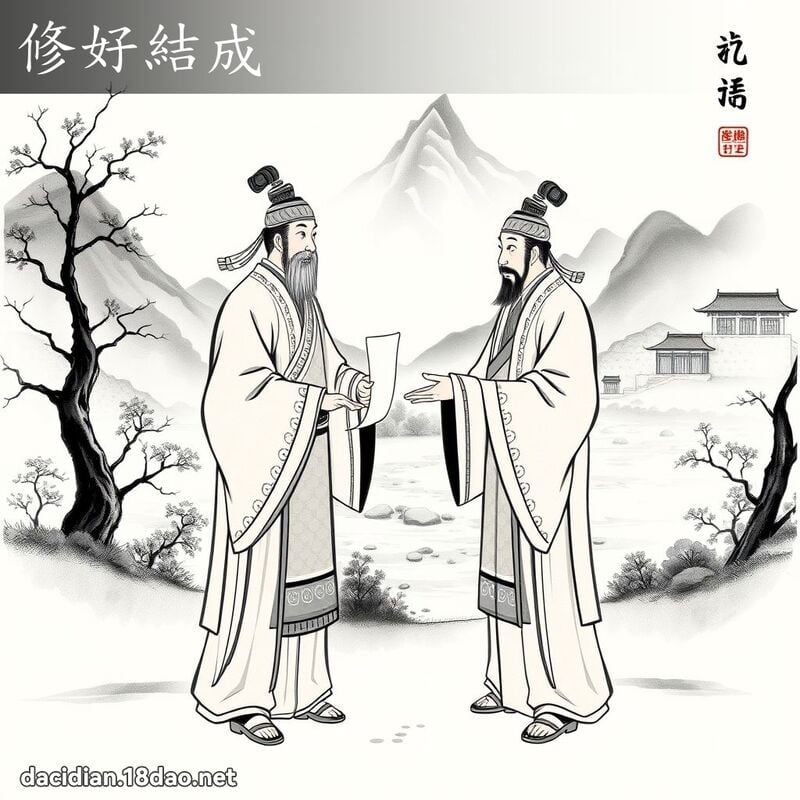 修好结成 - 中华成语配图