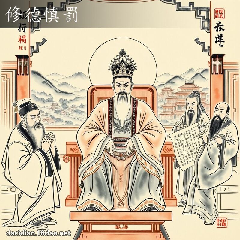 修德慎罚 - 中华成语配图