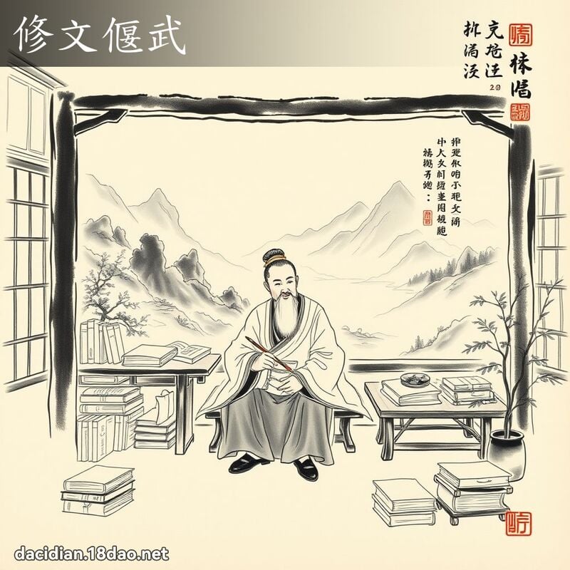 修文偃武 - 中华成语配图