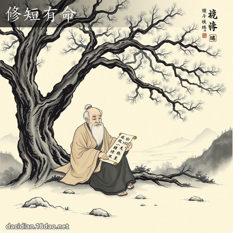 修短有命 - 中华成语配图
