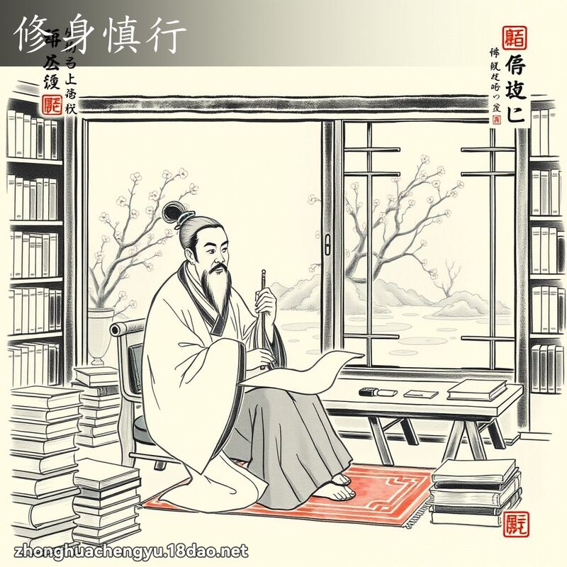 修身慎行 - 中華成語配圖