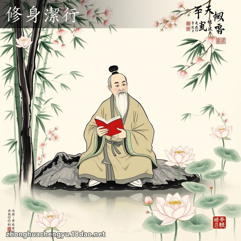 修身洁行 - 中华成语配图