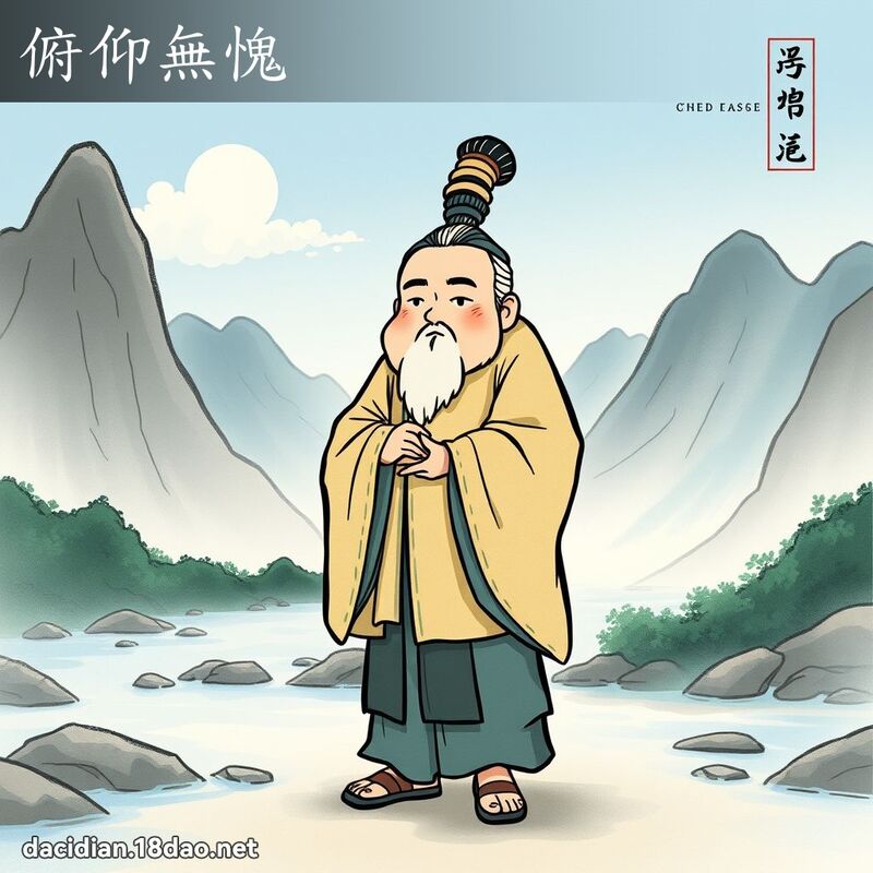 俯仰無愧 - 中華成語配圖